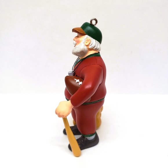 2001 Hallmark Christmas Ornament All Sport Santa Baseball Football Basketball - Picture 4 of 5